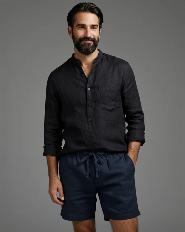 BIAŁEVO Capri Spodenki Lniane Premium